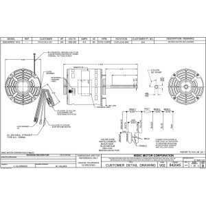 US Motors 3/4 hp 1075 rpm, 6 poles, 1 shaft, OAO Enclosure, 3 speed, 5.6 diameter, CCW, Lead End, Reversible, 208-230 V, 60 hz, 1 ph, 15 mfd/370 VAC Run Capacitor 8905 K055WPZ1413012B