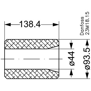 Danfoss 023U1392 Filtro Cartucho 48-DM Elemento para Filtro tipo DCR de Refrigeracion, Alta Humedad, incluye Sello, para ser utilizado con Filtros DCR 0485 a 19217 y Porta filtros similares de 4-3/4 pulg, 023U1392, 023U1392, 023U1394