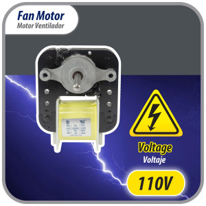 Appli Parts APFM-55 18 W Motor Ventilador, 110 V, 50/60 Hz, 0.38 A, 3000 rpm, rotacion CW remplazo Universal para Evaporadores, no incluye aspa