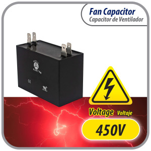 Appli Parts CAP-1.5-450 Condensador Capacitor de ventilador 1.5 mfd (microfaradios) uf 450VAC compatible con cualquier marca de igual capacitancia 3.4cm Ancho 1.4cm Profundidad 3.2cm Alto