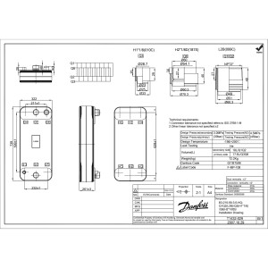 Danfoss 021B7596 Heat Exchanger 60 Ton B3-210-90-3.0-HQ 60TR