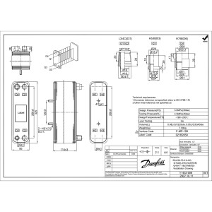 Danfoss 021B2059 Intercambiador de Calor 7.5 Ton B3-030-70-3.0-Hq 7.5TR