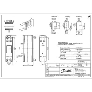 Danfoss 021B2055 Heat Exchanger 1 Ton B3-030-10-3.0-HQ 1 TR