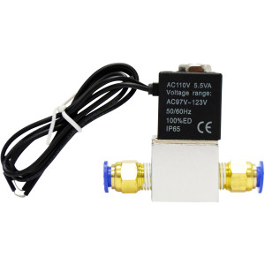 Appli Parts APSOV-14A Valvula Solenoide 1/4 Neumatica en linea con Bobina 110 V 