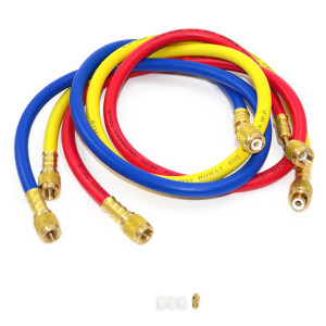 Appli Parts APMG-H60630 60 in Long 1/4 in SAE Refrigerant Hoses for use with HVAC Manifold gauges, Multiple Refrigerant, rated 600-3000psi for Charging and Servicing Refrigeration systems Appli Parts APMG-H60630 60 in Long 1/4 in SAE Refrigerant Hoses for use with HVAC Manifold gauges, Multiple Refrigerant, rated 600-3000psi for Charging and Servicing Refrigeration systems