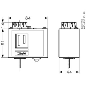 Danfoss Termostato KP73 Rango Temperatura -25 A 15 C Reset Automatico, Bulbo Remoto de 2000 mm 060L114366 Danfoss Termostato KP73 Rango Temperatura -25 A 15 C Reset Automatico, Bulbo Remoto de 2000 mm 060L114366