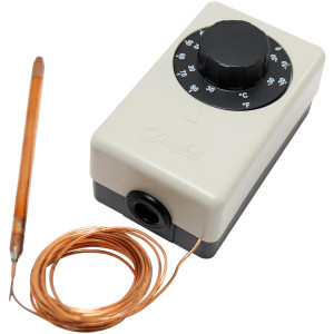 Danfoss 060H1701 UT 72, Termostato Mecanico, -30 a 30 C, Capilar de Cobre 2 m, Auto Reseteo, SPDT, Cerramiento IP20 Danfoss 060H1701 UT 72, Termostato Mecanico, -30 a 30 C, Capilar de Cobre 2 m, Auto Reseteo, SPDT, Cerramiento IP20