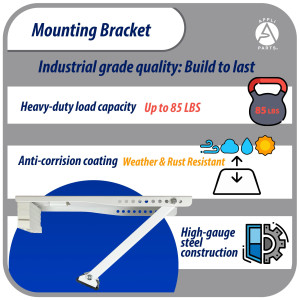 Appli Parts Window air conditioner bracket for Units Up To 77 lbs heavy duty powder coated finish mount for extra durability with installation hardware included and  mounting parts APAB-2038