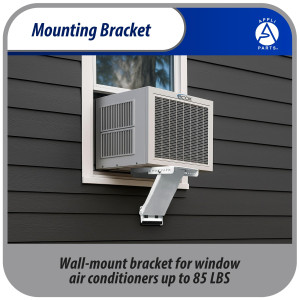 Appli Parts Window air conditioner bracket for Units Up To 77 lbs heavy duty powder coated finish mount for extra durability with installation hardware included and  mounting parts APAB-2038