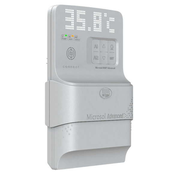 Controlador Electronico Full Gauge Calefaccion  Solar 115v Microsol BMP Advanced Connect
