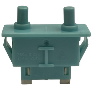 Switch Nevera 4 Terminales 250V 0.7A 125V 1.4A terminales 4312, modelo LTK-6, Switch de puerta refrigerador con 2 botones, Remplazo LG Samsung y Otras marcas