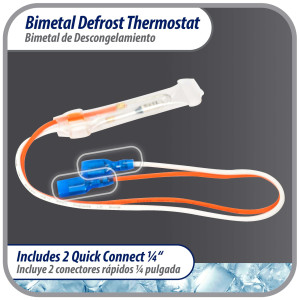 Appli Parts APBT-FT2076 Bimetal Thermostat Asian Type 2 Wire Fuse temperature 158F with Yellow and White wires Reference BIM-2076 / Sanyo / Termodisco