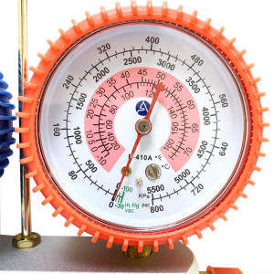Appli Parts APMG-A1A36S R410A Manifold Gauge Set, Aluminum Body with Sight-glass Includes 36 in long, 5/16 in SAE Red/Blue, 1/4 in SAE Yellow Hose Set
