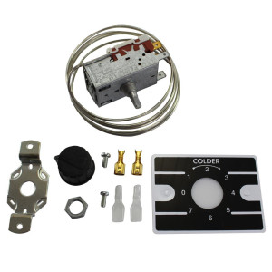 Appli Parts APRT-1125 Refrigeration Thermostat K50P Type Cold Cut-In 14.9 F (-9.5 C), Cold Cut-Out 0.4 F (-18 C), Warm Cut-In 47.3 F (+8.5 C), Capillary Tube 1200 mm