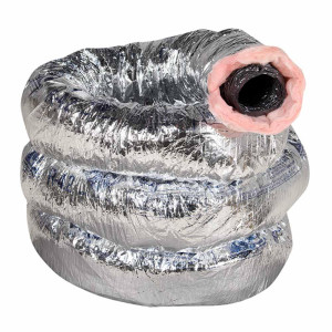 Ducto Flexible de Fibra de Vidrio 10 pulgadas de diametro y 7.62 metros de largo, modelo FACIL FLEX 10 Owens Corning, para sistemas de Aire Acondicionado