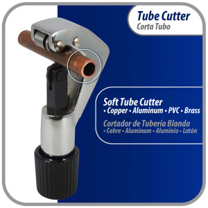 Appli Parts APT-TC274 Corta Tubo para Cobre, Aluminio, Acero, PVC y otros tubos de metal blando desde 1/8 pulg hasta 1-1/8 pulg (4-28 mm) para Profesionales y Bricolaje
