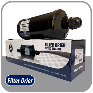 Appli Parts APFD-305 5/8 in Liquid Line Refrigerant AC Filter Drier hvac Refrigeration 305 SAE Flare connection universal unidirectional 10-1/2 in long 3-1/4 in wide