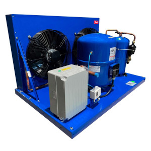 Danfoss OP-HGZ064D39N Condensing Unit Microchannel Coil 5.5HP MBP 230V/1Ph/60Hz R134a,R404A,R448A,R449A,R452A,R513A POE Oil 2 Fans with Reciprocating Compressor MTZ064-1 115N0654 