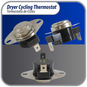 Appli Parts APDT-L250 Termico Secadora L-250-40F, limite alto Abre a 250 F, sensor interruptor de limite o termostato de 2 terminales, reemplazo para WH4X584 APDT-L250 Reemplaza 2934, 80000, 279052 286473, 298260, 299617, 339357, 339502 y otros