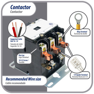 Appli Parts APAC-330120 Heavy Duty Contactor 3 Poles 30A 120V Coil Replacement for AC Compressors and Electrical Applications UL Certified E476929