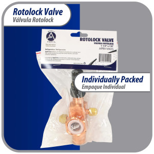 Appli Parts APRV-VA05 Rotolock Valve V05 1-1/4 in x 7/8 in ODF solder connection Universal replacement valve will work for refrigeration and air conditioning systems