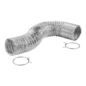 Lambro Ducto Universal Solo 4 pulg X 5 pies (10 cm x 1.5 mts) 495PTC-R Laminado Con Abrazaderas