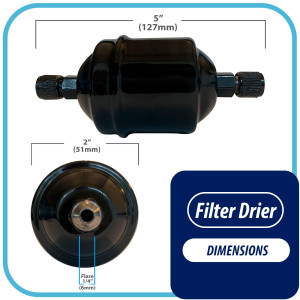 Appli Parts APFD-052 Filtro Secador 1/4 pulg para linea Liquido para Sistemas de Refrigeracion y aire acondicionado 052 SAE Rosca Universal Unidireccional 114mm Largo 51mm Ancho Appli Parts APFD-052 Filtro Secador 1/4 pulg para linea Liquido para Sistemas de Refrigeracion y aire acondicionado 052 SAE Rosca Universal Unidireccional 114mm Largo 51mm Ancho