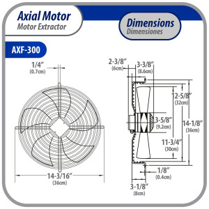 Appli Parts AXF-300 11-3/4 in Axial Fan Motor Guard Mounted Fan Blade 220 V, 1 Ph, 50-60 Hz, 115 W, 1590 rpm, Universal replacement for Cold Room Evaporators and Condensing Units, Work Temp -22 F to 140 F  Appli Parts AXF-300 11-3/4 in Axial Fan Motor Guard Mounted Fan Blade 220 V, 1 Ph, 50-60 Hz, 115 W, 1590 rpm, Universal replacement for Cold Room Evaporators and Condensing Units, Work Temp -22 F to 140 F