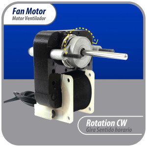 Appli Parts APFM-672 1/130 Hp Fan Motor, 220 V, 50/60 Hz, 3000 rpm, Reversible rotation, Universal Fan Motor Kit, Shaft 3/16 in by 1-1/4 in long includes 2 Fan Blades 4 and 5.5 in, UL, NUV-672, SM672
