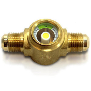 Appli Parts APSG-38A 3/8 in Sight Glass and liquid moisture indicator Flare connections with Solid Body for HVAC/R installations suitable for CFC HCFC HFC refrigerants