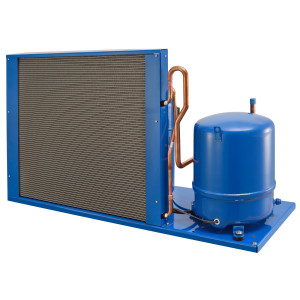 Danfoss OP-HJZ050D39Q Condensing Unit Microchannel Coil 4.5HP MBP 230V/3Ph/60Hz R134a,R404A,R448A,R449A,R452A,R513A POE Oil 1 Fan with Reciprocating Compressor MTZ50-3 115N0298  