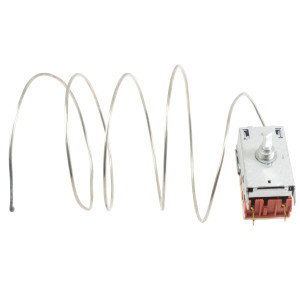 Appli Parts Termostato de refrigeracion para neveras, congeladores, exhibidores frios SPST Entrada fria -17.5 C Corte frio -24 C Corte Caliente -10 C Capilar 1200 mm remplaza K50P-1126 APRT-1126
