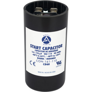 Appli Parts Condensador Capacitor Arranque 161-193 Mfd (microfaradios) uF 110-125 VAC remplazo universal para motores electricos de distintas aplicaciones 3.7cm Diametro 7cm Alto CON-161-110
