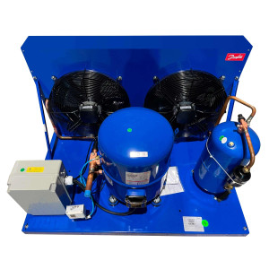 Danfoss OP-HGZ160D39Q Unidad Condensadora Microcanal 12HP MBP 230V/3Ph/60Hz R134a,R404A,R448A,R449A,R452A,R513A Lubricante POE 2 Ventilador con Compresor Reciprocante MTZ160-3 115N0324 