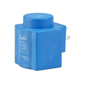 Danfoss 018F6701 Bobina para Solenoide 230 V,60 Hz, 13 W, 50 Hz, 16 W, IP00, BB230CS, Terminales DIN, Identico a 018F8363