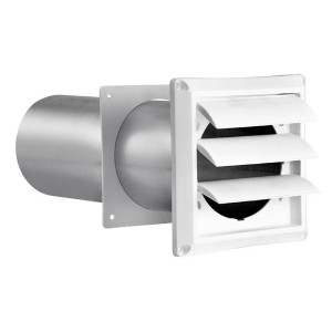 Lambro 267W White Plastic Louvered Vent 4 inch