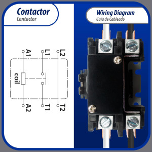 Contactor 1 Polo con Puente de 40 AMP 24 V bobina de repuesto para compresores de CA y aplicaciones electricas UL E476929 Appli Parts modelo APAC-1S4024