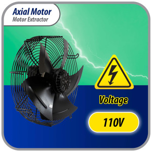 Appli Parts AXF-300-1 Extractor Axial 300 mm (11-3/4 pulg) 110V, 1 ph, 60 Hz, 115W 1550 rpm, Rango Temperatura -30 C a 60 C, incluye aspa y base tipo jaula