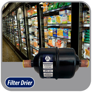 Appli Parts APFD-165S 5/8 in Liquid Line Refrigerant AC Filter Drier hvac Refrigeration 165S ODF Sweat Solder connection universal unidirectional 6in long 3in wide