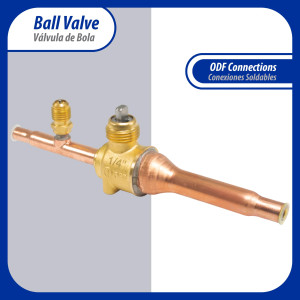 Appli Parts APBV-014 1/4 in Shut Off Ball Valve ODF Universal Replacement 610 psi (4.2 Mpa) max pressure -22 F to 248 F work temperature with 1/4 in SAE service port, with 6-1/2 in overall length