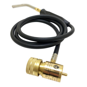 Appli Parts APHT-3W single burner hand torch with 5 ft hose and handle for soldering welding and brazing with map or propane fuel for HVAC and Plumbing 