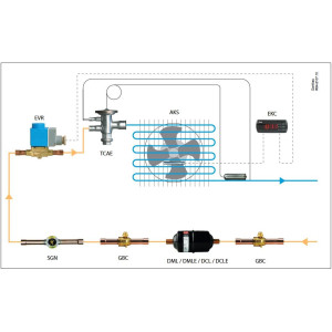 Danfoss 023Z0104 Filtro Secador 1/2pulg linea de Liquido para sistemas de aire acondicionado y refrigeracion DCL 414S Soldable 6.6-10tons Unidireccional 22.9cm Largo 9.3cm Ancho