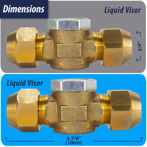 Appli Parts APSG-34A Visor de Liquido 3/4 pulg Flare e Indicador de Humedad con conexiones Rosca con cuerpo extraible para Sistemas de Refrigeracion y Aire Acondicionado
