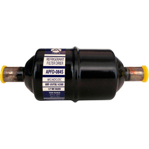 Appli Parts APFD-084S 1/2 in Liquid Line Refrigerant AC Filter Drier hvac Refrigeration 084S ODF Sweat Solder connection universal unidirectional 6in long 2 in wide Appli Parts APFD-084S 1/2 in Liquid Line Refrigerant AC Filter Drier hvac Refrigeration 084S ODF Sweat Solder connection universal unidirectional 6in long 2 in wide