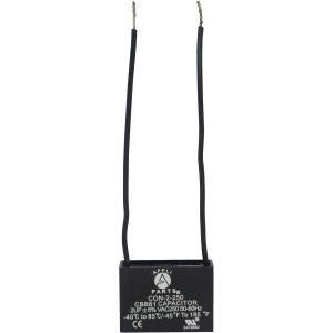 Appli Parts CAP-2.5-250-2C Fan Capacitor 2.5 mfd (microfarads) uf 250 VAC with 2 Wire Terminal Connections compatible with any brand with same capacitance 1-1/2in Width 5/8in Depth 1in Height