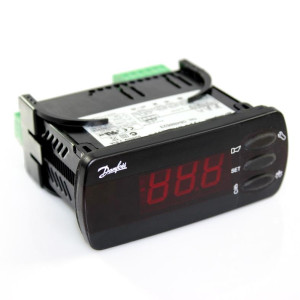 Electronic Control Danfoss Ekc202b 220v (Temperature Sensors 084b4403 Not Included), Three Relay Outputs, Two Temperature Sensors, and a Digital Input