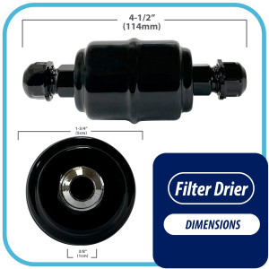 Appli Parts APFD-033 Filtro Secador 3/8 pulg para linea Liquido para Sistemas de Refrigeracion y aire acondicionado 033 SAE Rosca Universal Unidireccional 102mm Largo 25mm Ancho Appli Parts APFD-033 Filtro Secador 3/8 pulg para linea Liquido para Sistemas de Refrigeracion y aire acondicionado 033 SAE Rosca Universal Unidireccional 102mm Largo 25mm Ancho