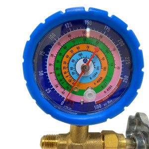 Appli Parts APMG-A3L Low Pressure R134,R22,R404,R410 Analog Single Manifold, Pressure psi, Temperature Fahrenheit Scales 