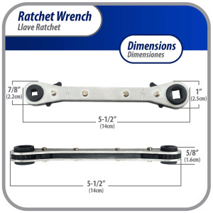 Appli Parts APT-RW122 HVAC 3/16, 1/4, 3/8 and 5/16 in service Wrench Tool with multiple size options for refrigeration square valves and other applications Appli Parts APT-RW122 HVAC 3/16, 1/4, 3/8 and 5/16 in service Wrench Tool with multiple size options for refrigeration square valves and other applications