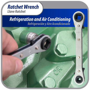 Appli Parts APT-RW122 HVAC 3/16, 1/4, 3/8 and 5/16 in service Wrench Tool with multiple size options for refrigeration square valves and other applications